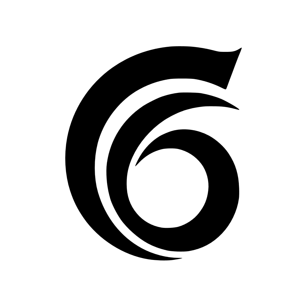 Free Vector Number 6 Logo Design PNG
