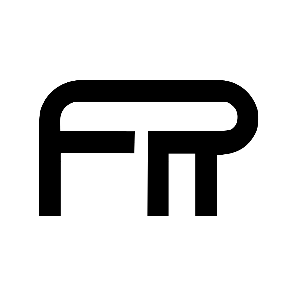 Minimalist Letter FR Vector Logo PNG