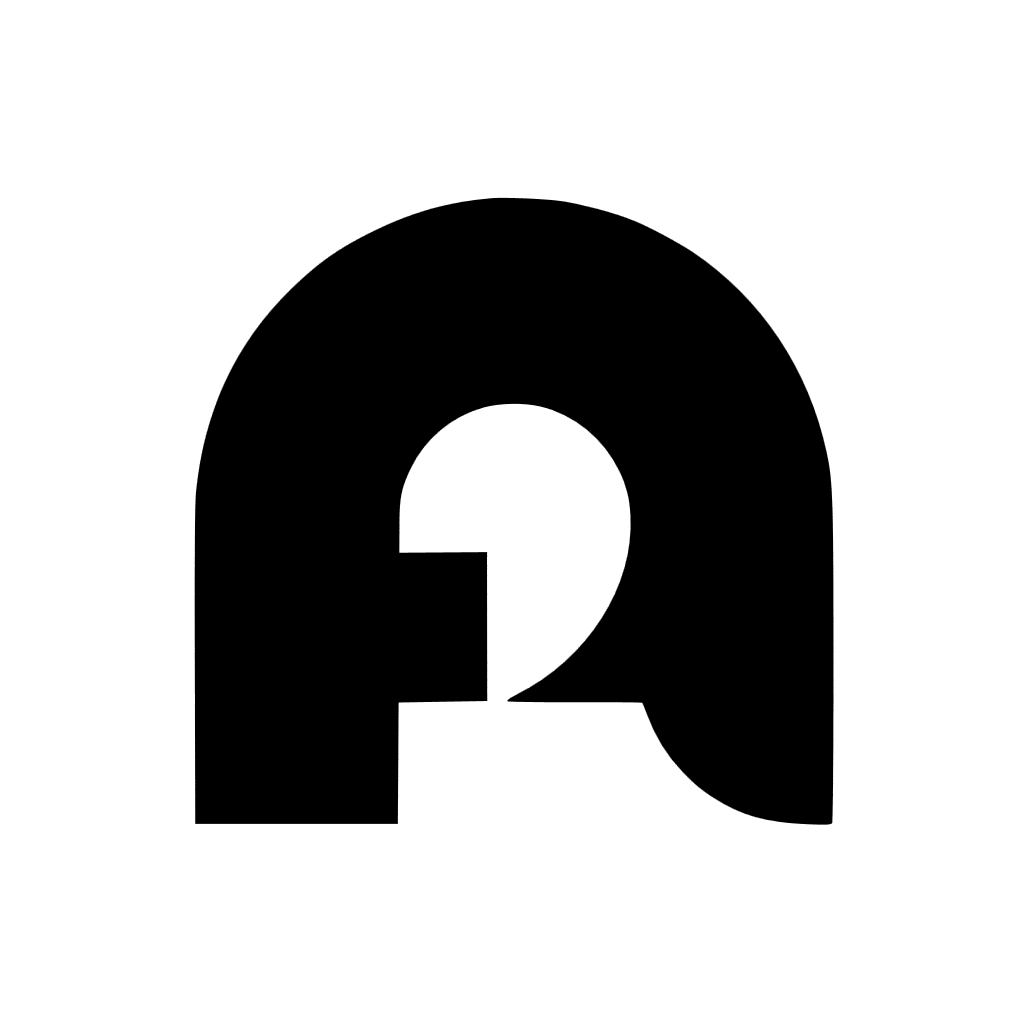 Negative Space Comma N or FN Logo Design