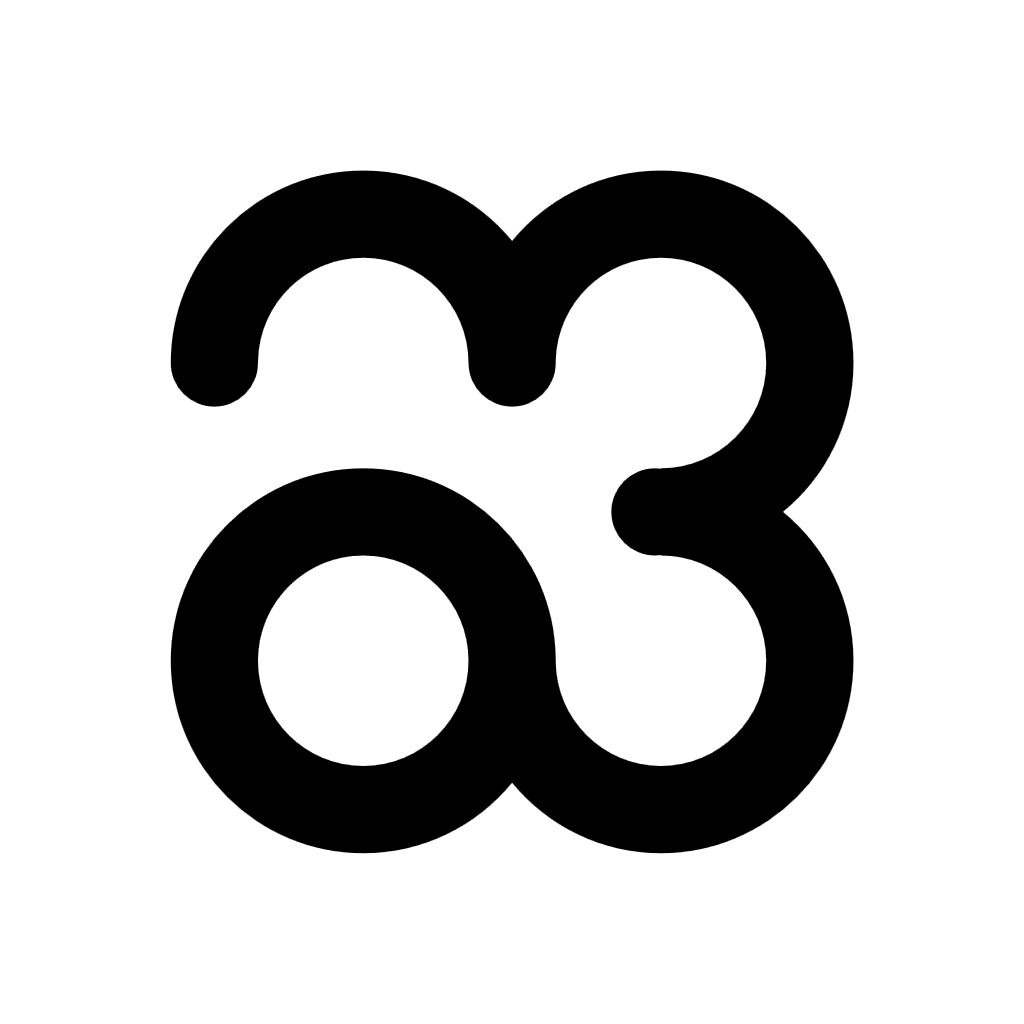 Futuristic Number 63 Logo Formed by Four Equal Circles