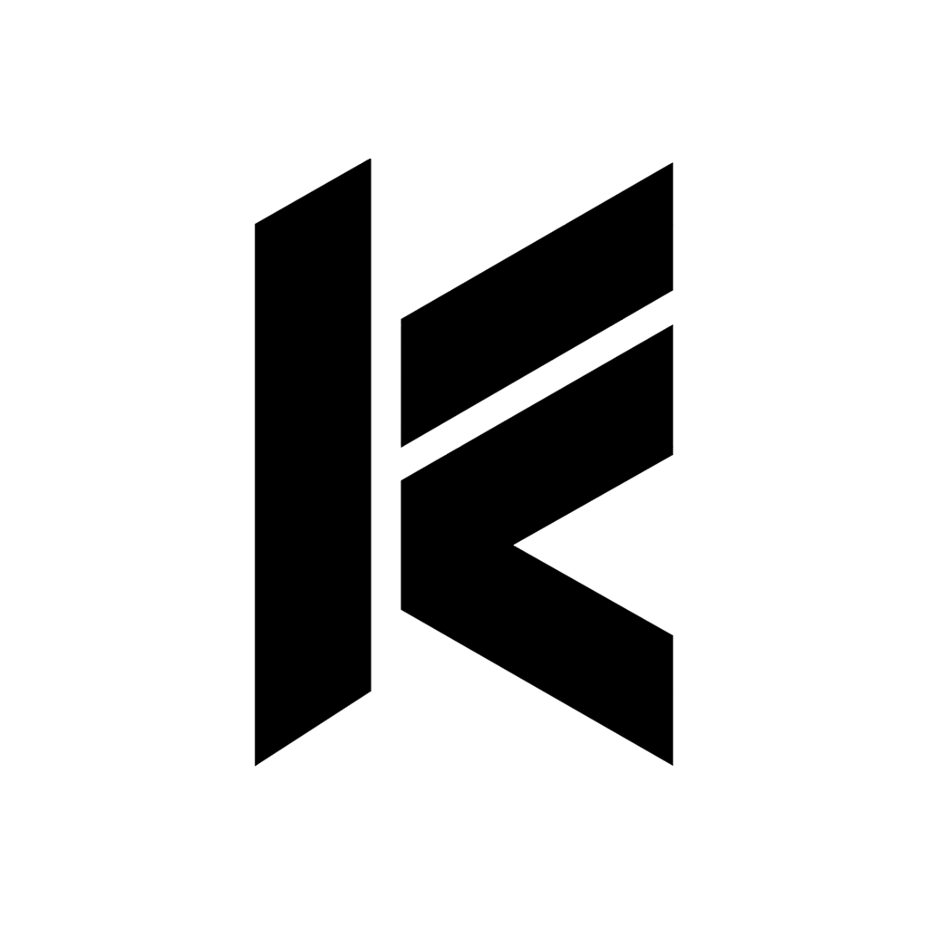 Slanted Letter K Logo Design