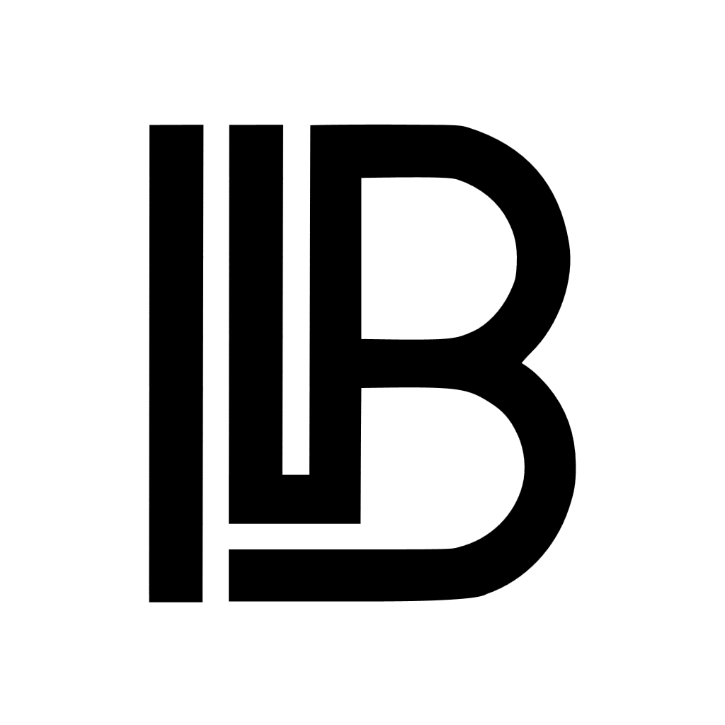 Outline-Style Vector B Logo Design