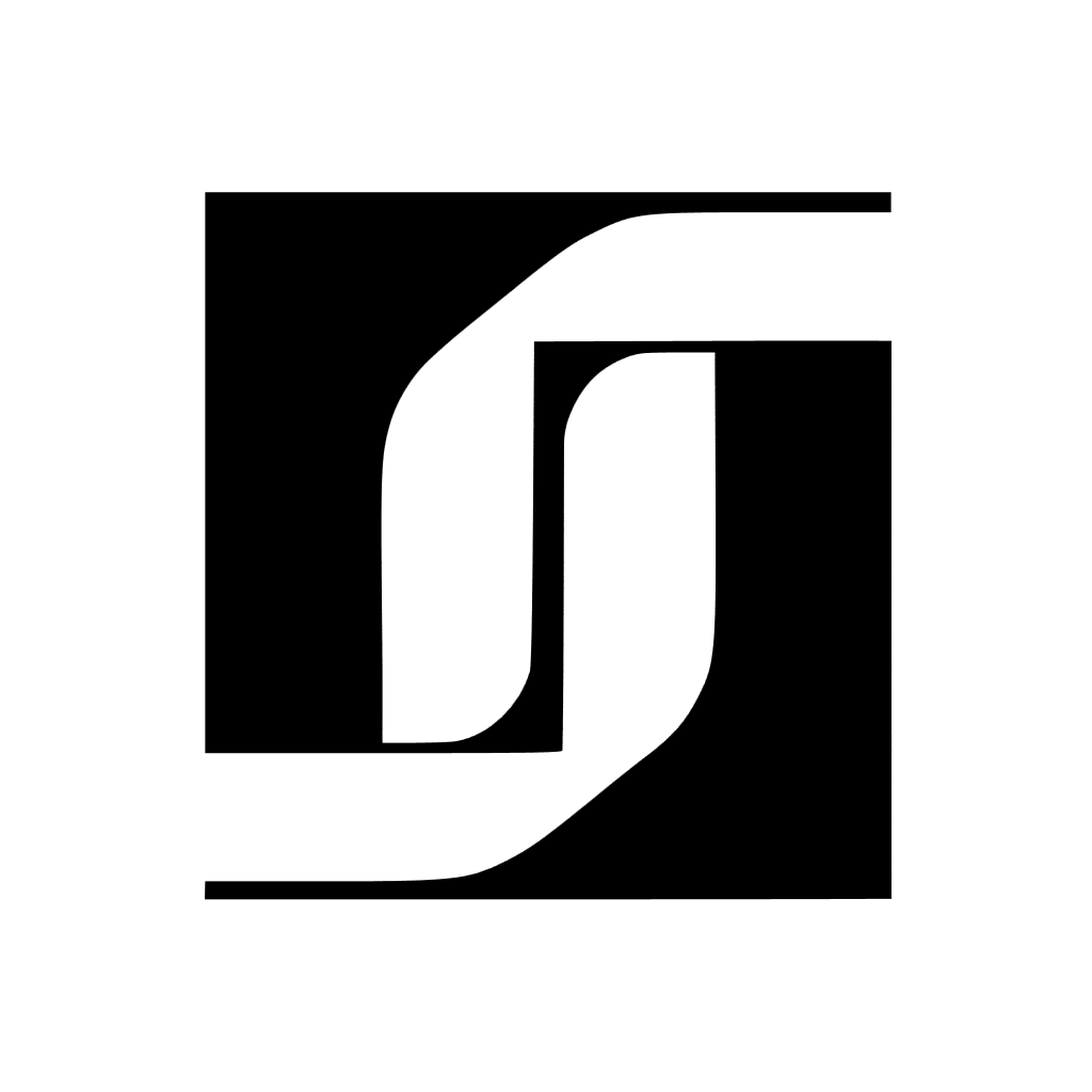 Negative Space Geometric S Logo