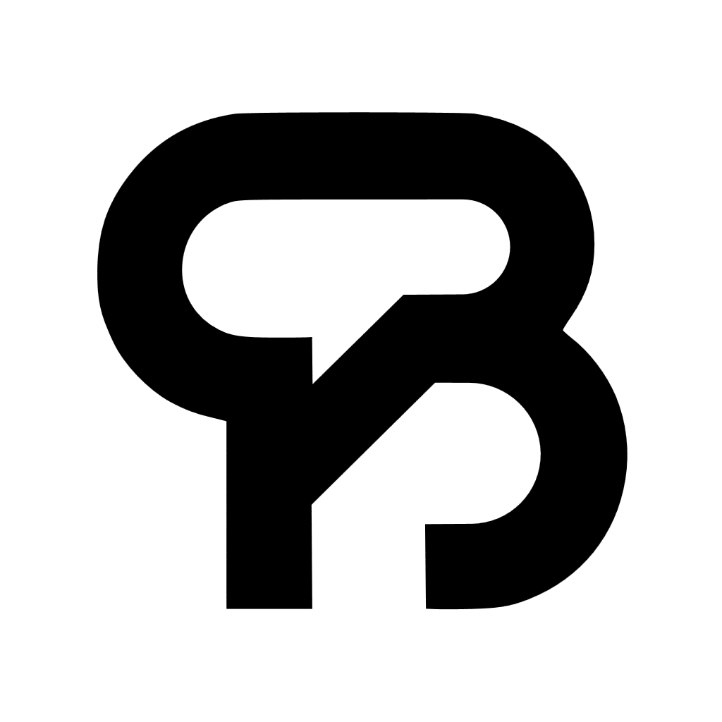 Letter B Logo with Speech Bubble