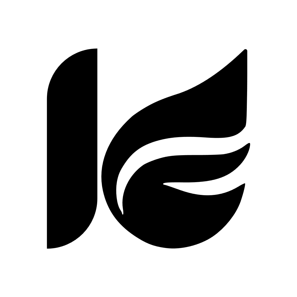 Letter K Logo with HVAC Design