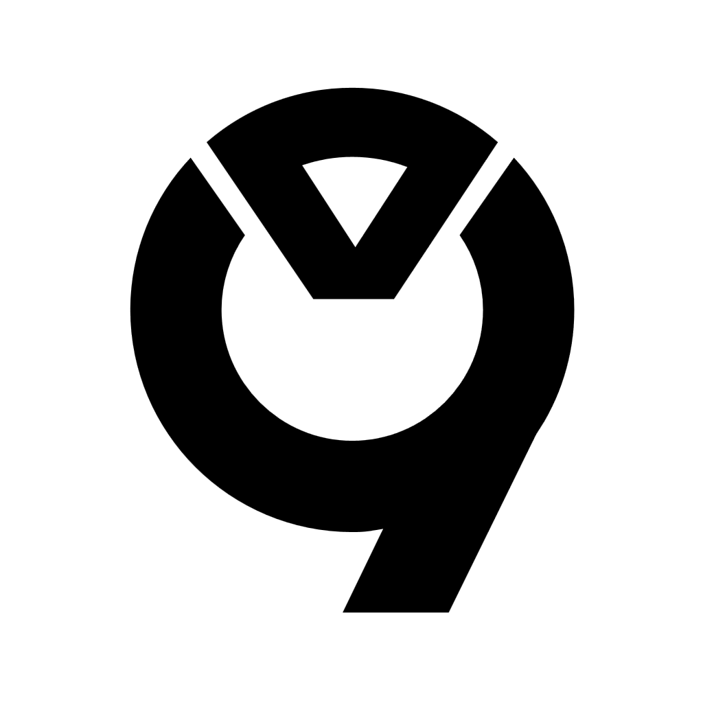 modern 9 Number Logo